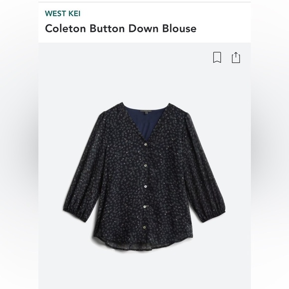 West Kei button down blouse​​​ - Picture 1 of 5